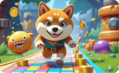 Running shiba inu